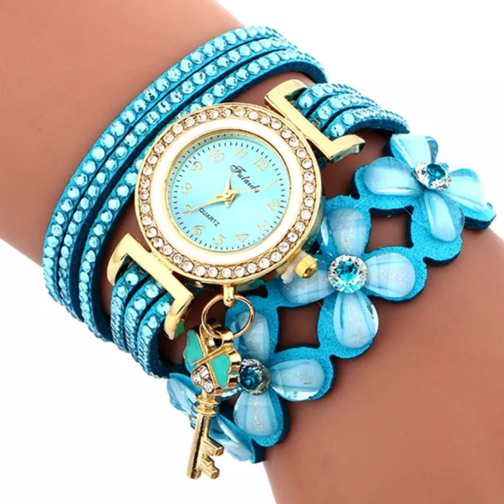 BLUE FLORAL WATCH